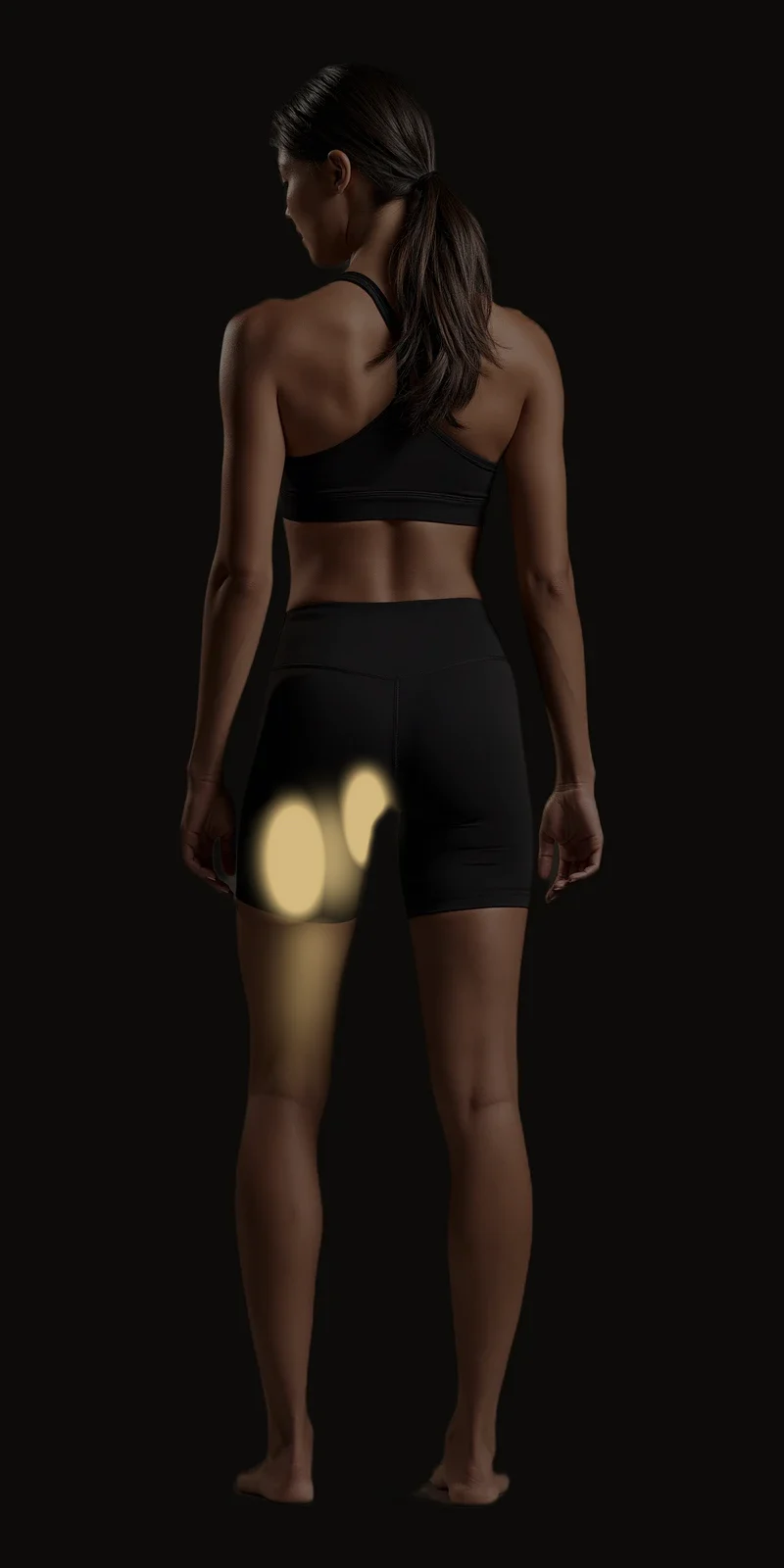 Referral pattern of the piriformis highlighted on a posterior figure