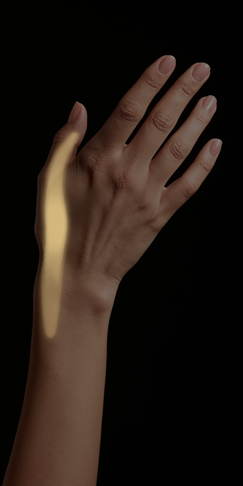 Referral pattern of the abductor pollicis longus and the extensor pollicis longus and brevis on a back-of-hand close-up